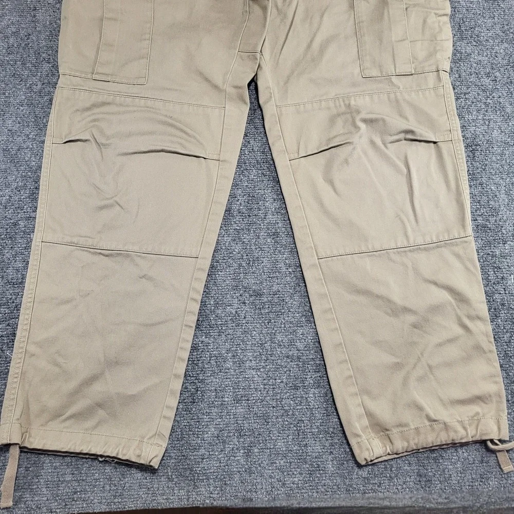 Empyre Relax Adjustable Waist Button Fly Skater Tan Cargo Pants Men's Size 34